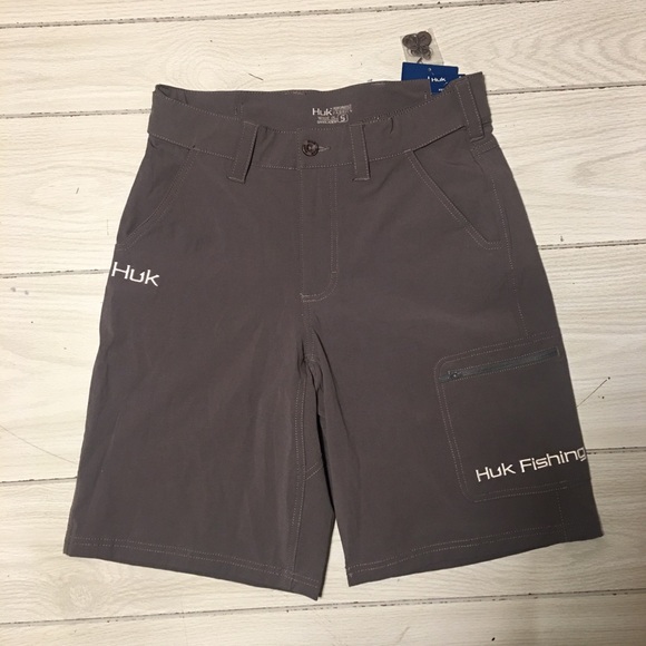 NWT Huk Fishing Men's (S)30/10 Brown Stretch Performance Shorts